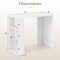 White Engineered Wood Computer Desk with 3 Open Shelves for Small Spaces
